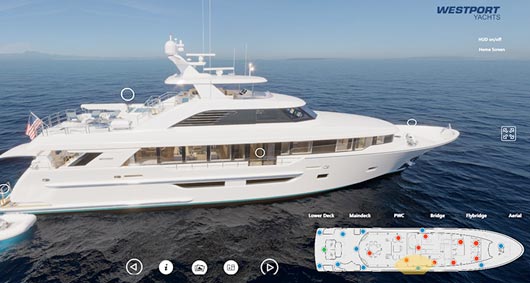 Westport Yachts - W117 Interactive Virtual Walkthrough Tour